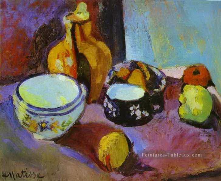 Plats et Fruit abstrait fauvisme Henri Matisse nature moderne décor Peintures à l'huile